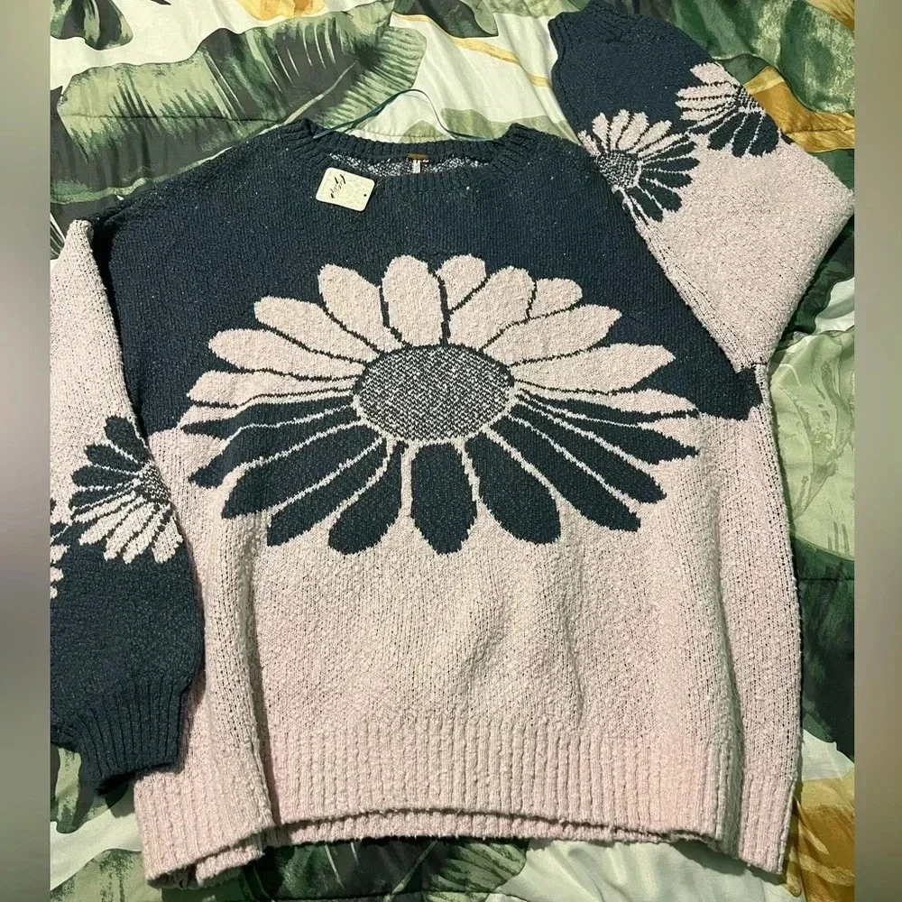 Free People In The Bloom Sweater Oversized Trending New